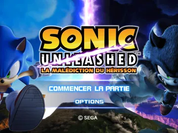 Sonic Unleashed screen shot title